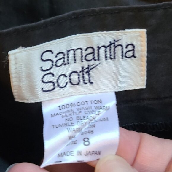 RARE NEW NWT! VINTAGE 80s SAMANTHA SCOTT JAPANESE HIGH RISE BELT-BACK TROUSER 8 - Picture 7 of 7